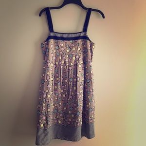 BCBGMAXAZRIA Retro Polka Dot Stripe Sun Dress